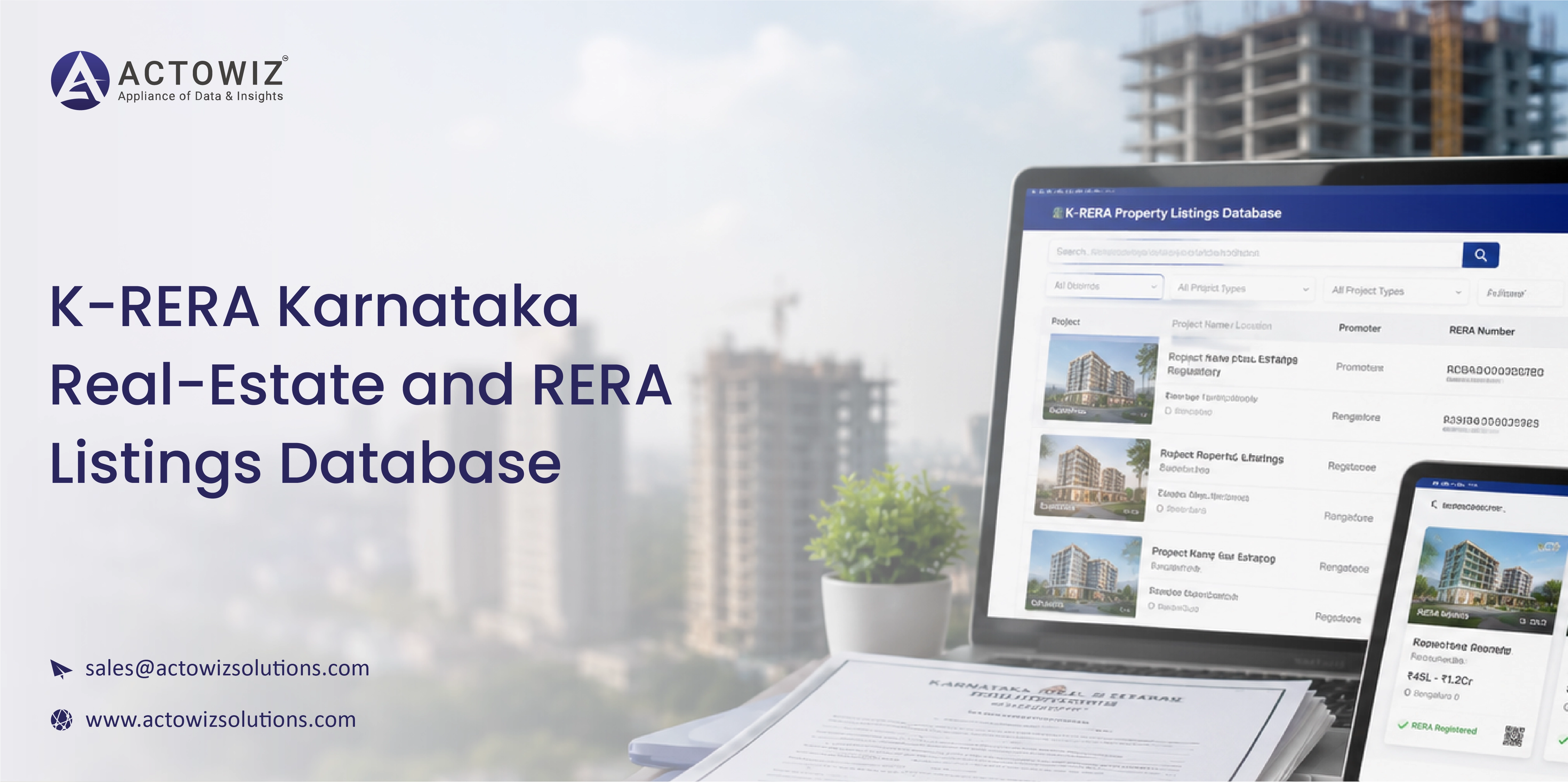 K-RERA Karnataka Real Estate and RERA Listings Database